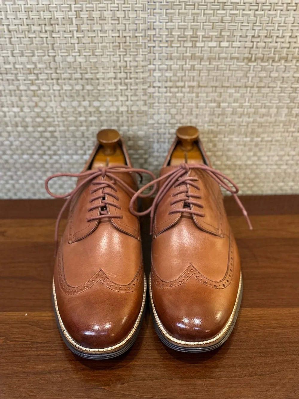 NWOB Cole Haan OriginalGrand Cognac Tan Leather Oxfords C264 13M